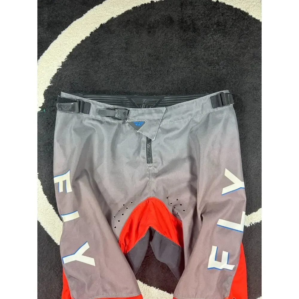 FLY Racing Pants Mens 38x29 Red Gray Kinetic Core Motorcross Padded Riding